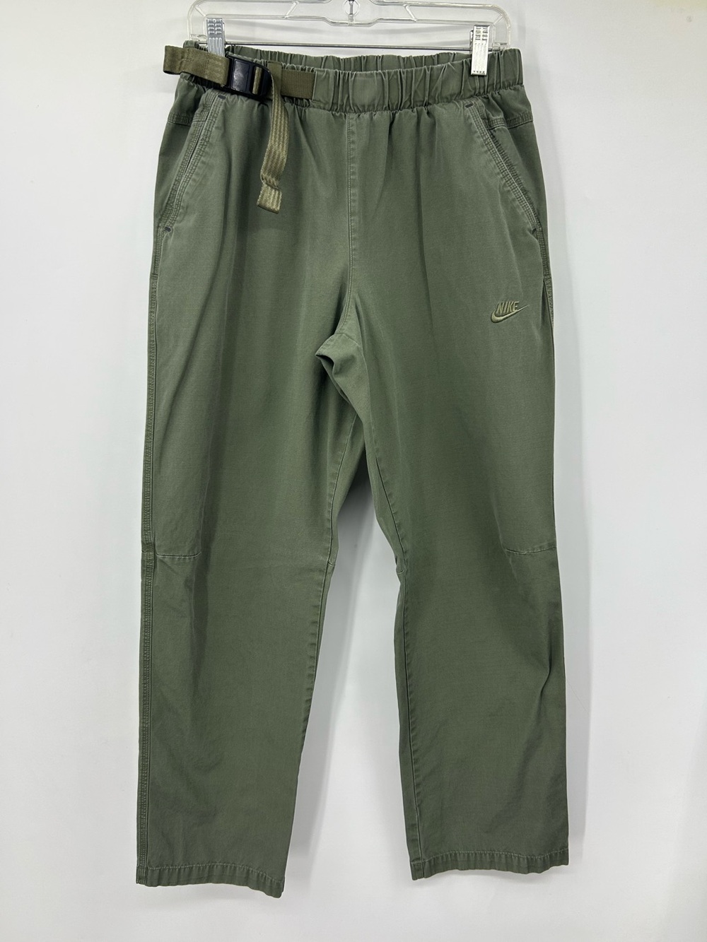 Nike Men’s Tech Pack Woven Utility Cargo Pants Green Magnetic Belt Hiking Med